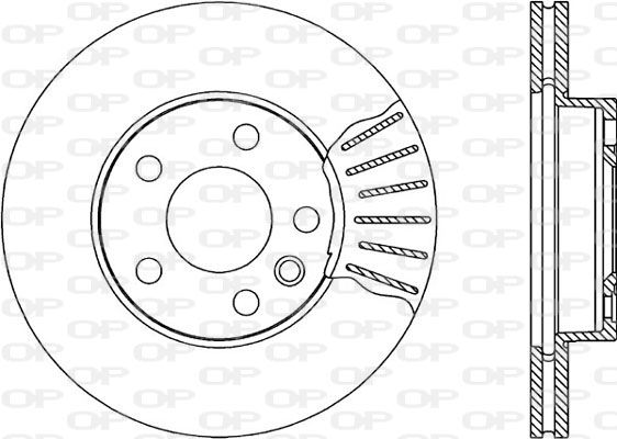 OPEN PARTS Тормозной диск BDA1843.20